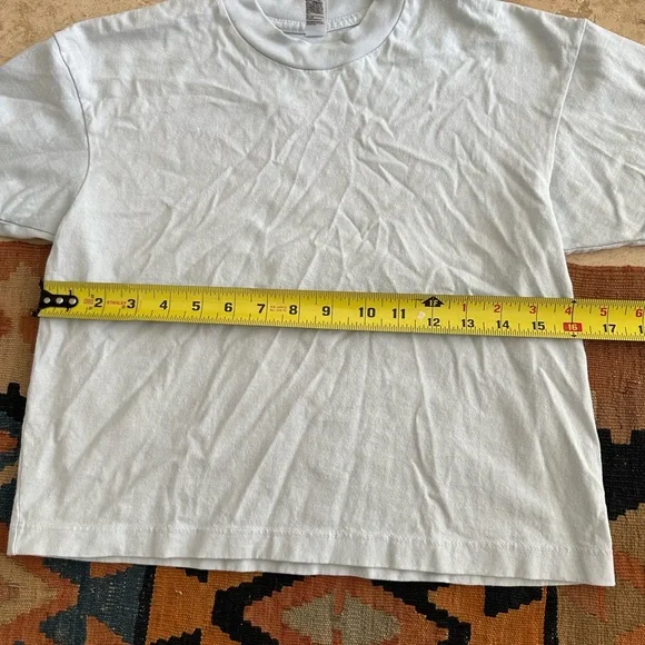 Crewneck crop top short sleeve shirt Los Angeles Apparel basic classic cotton - Picture 4 of 4